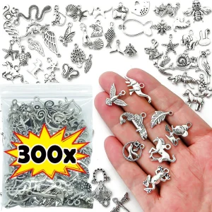 100/300pcs  Animals Charms Beads for Jewelry Making