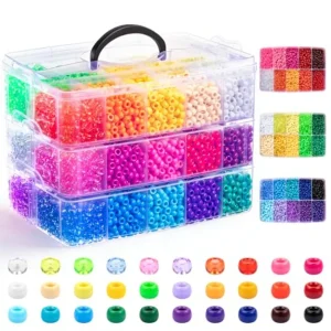 10000Pcs Bulk Plastic Pony Beads 30 Colors 6x9mm