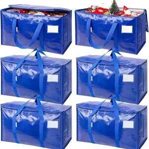 6 Pack Extra Large Moving Bags Heavy Duty with Zippers & Carrying Handles