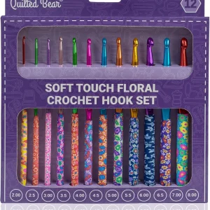 12 Ergonomic Floral Crochet Hooks