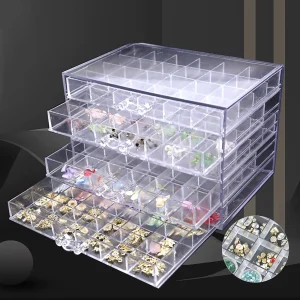 120 Grids  Storage Case 5-layer Drawer Acrylic Clear Organizer Box