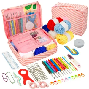 Crochet Hook Set with Crochet Yarn