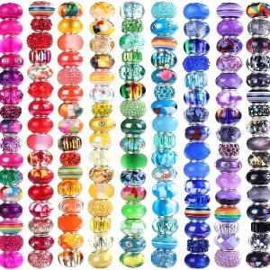 100pcs Multicolor Acrylic Spacer Beads 12mm
