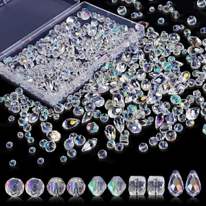 300 Pieces Of Special-Shaped Crystal Glass Beads