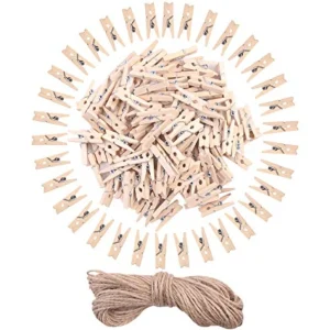 120 Pcs Mini Wood Clothespins